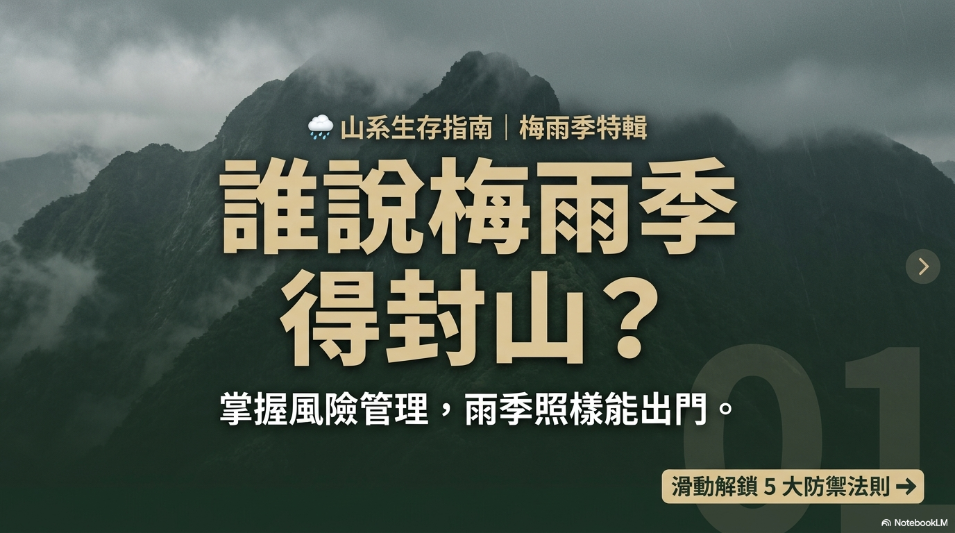 誰說梅雨季得封山？掌握風險管理，雨季照樣能出門