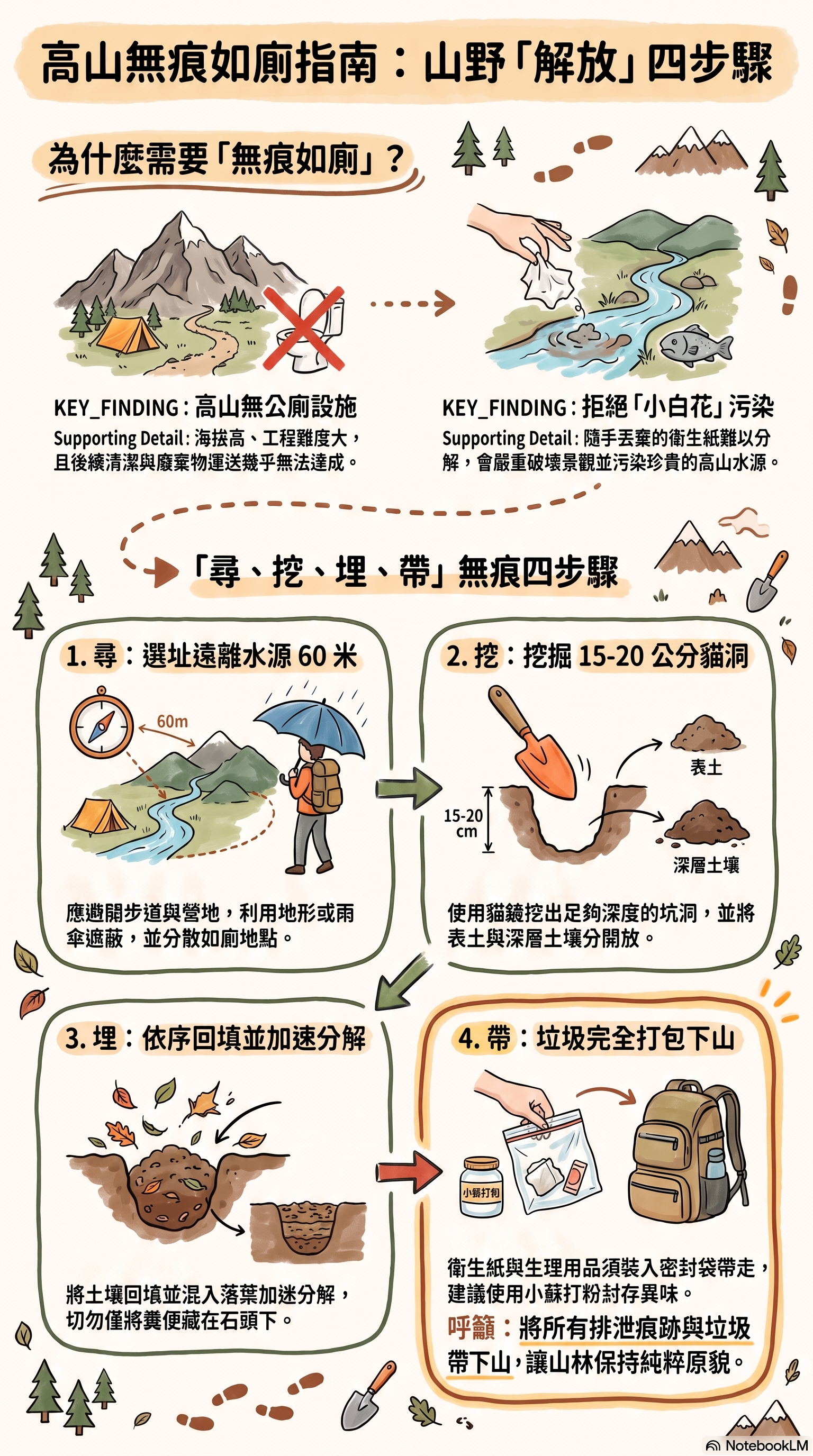 跨足百岳新手的第一堂課：茫茫樹海，到底要去哪裡上廁所？